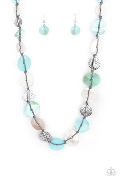 Paparazzi Neckalces-  Seashore Spa - Blue