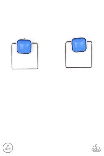 Paparazzi Earrings -  FLAIR and Square - Blue