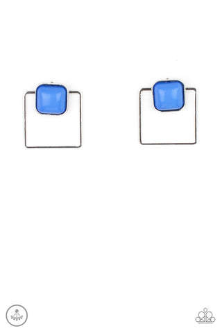Paparazzi Earrings -  FLAIR and Square - Blue