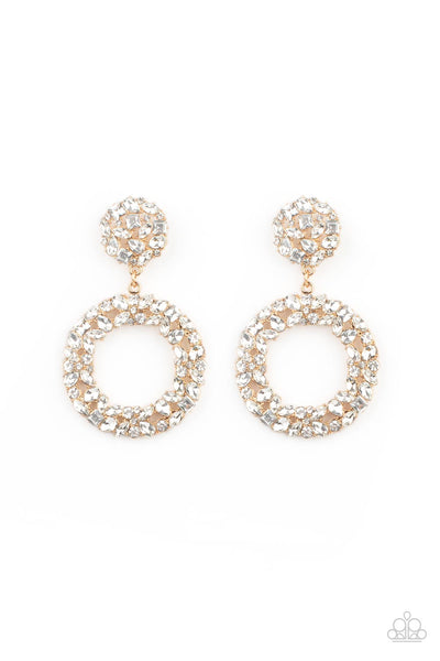 Paparazzi Earrings  - Party Ensemble - Gold