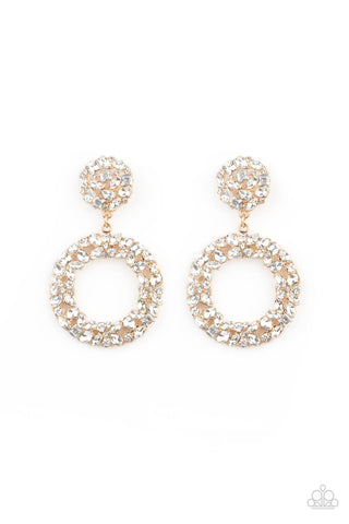 Paparazzi Earrings  - Party Ensemble - Gold