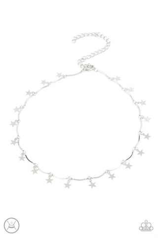 Paparazzi Necklaces- Little Miss Americana - Silver