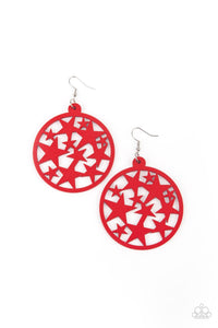 Paparazzi Earrings - Cosmic Paradise - Red