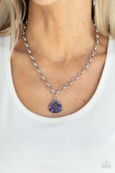 Paparazzi Necklaces - Gallery Gem - Purple