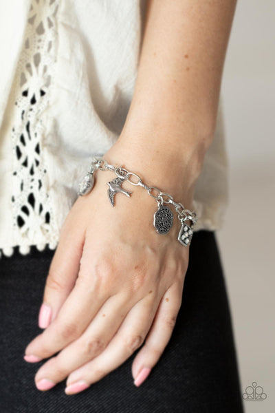 Paparazzi Bracelets - Fancifully Flighty - White