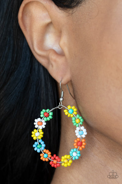 Paparazzi Earrings - Festively Flower Child - Multi