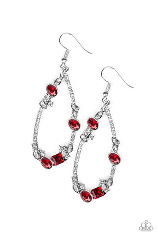 Paparazzi  Earrings -  Quite The Collection - Red - SHOPBLINGINGPRETTY