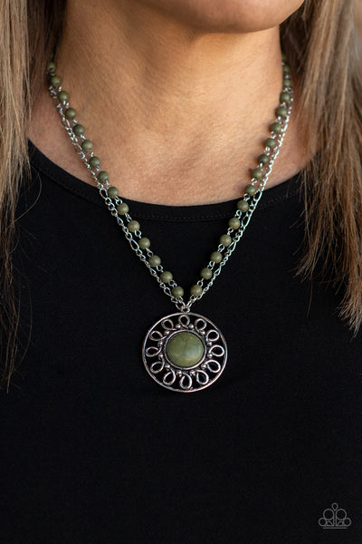 Paparazzi Necklaces -  Sahara Suburb - Green