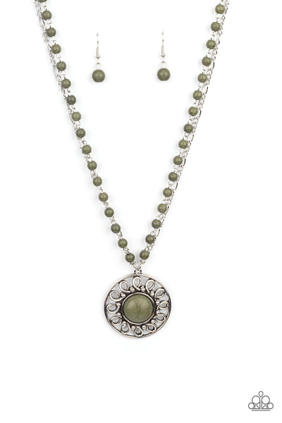 Paparazzi Necklaces -  Sahara Suburb - Green