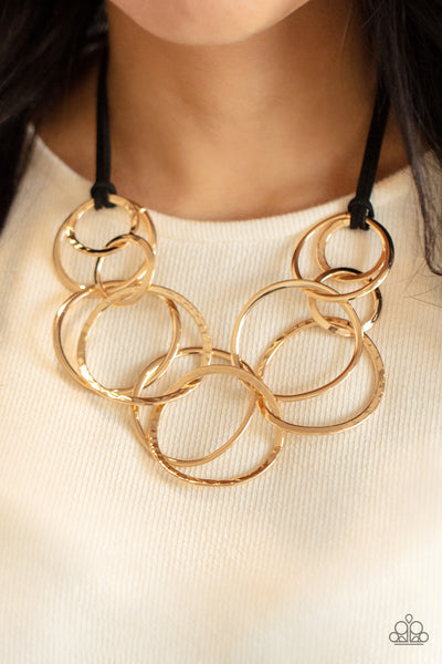 Paparazzi Necklaces -  Spiraling Out of COUTURE - Gold