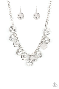 Paparazzi Necklaces -  Spot On Sparkle - White