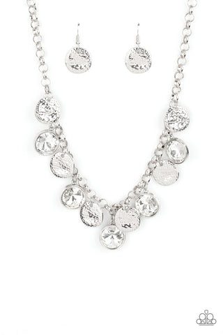 Paparazzi Necklaces -  Spot On Sparkle - White