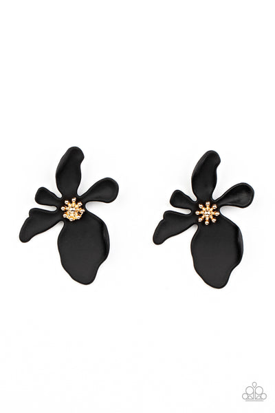 Paparazzi Earrings - Hawaiian Heiress - Black