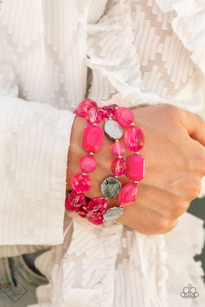 Paparazzi Bracelets  -  Oceanside Bliss - Pink