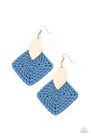 Paparazzi Earrings - Sabbatical WEAVE - Blue