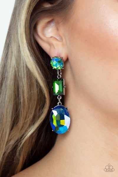 Paparazzi Earrings - Extra Envious - Green