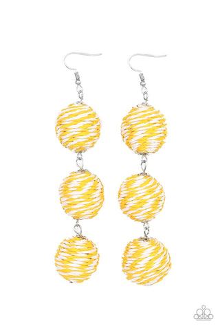 Paparazzi Earrings - Laguna Lanterns - Yellow