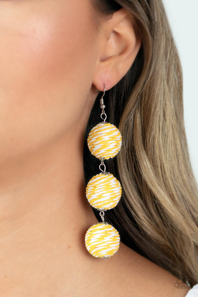 Paparazzi Earrings - Laguna Lanterns - Yellow