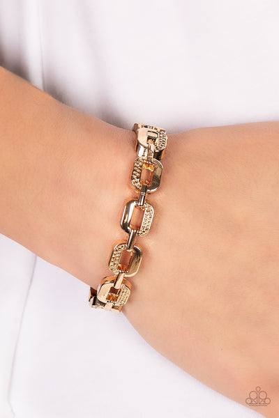 Paparazzi Bracelets  - Powerhouse Plunder - Gold