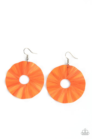 Paparazzi Earrings  - Fan the Breeze - Orange