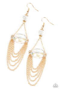 Paparazzi Earrings - Ethereally Extravagant - Gold