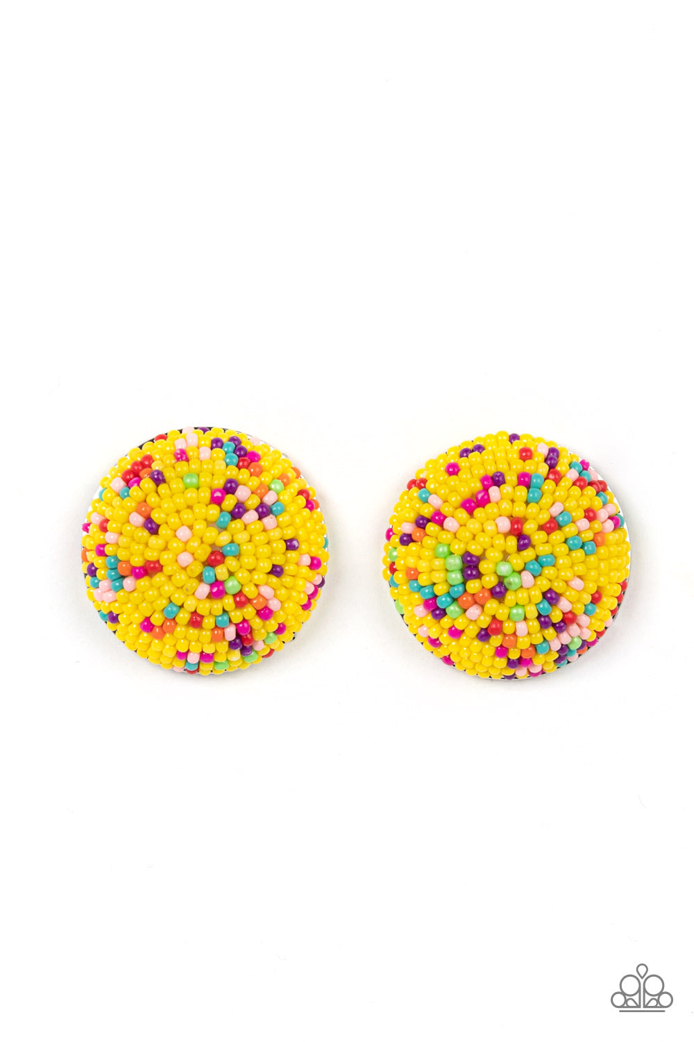 Paparazzi Earrings - Kaleidoscope Sky - Yellow