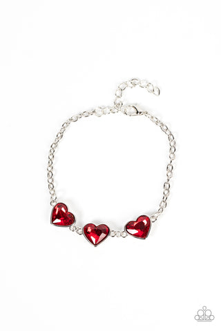 Paparazzi Bracelets - Little Heartbreaker - Red