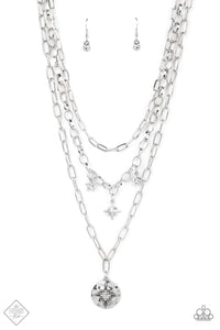 Paparazzi Necklaces - Under the Northern Lights - White (Fashion Fix April 2022)