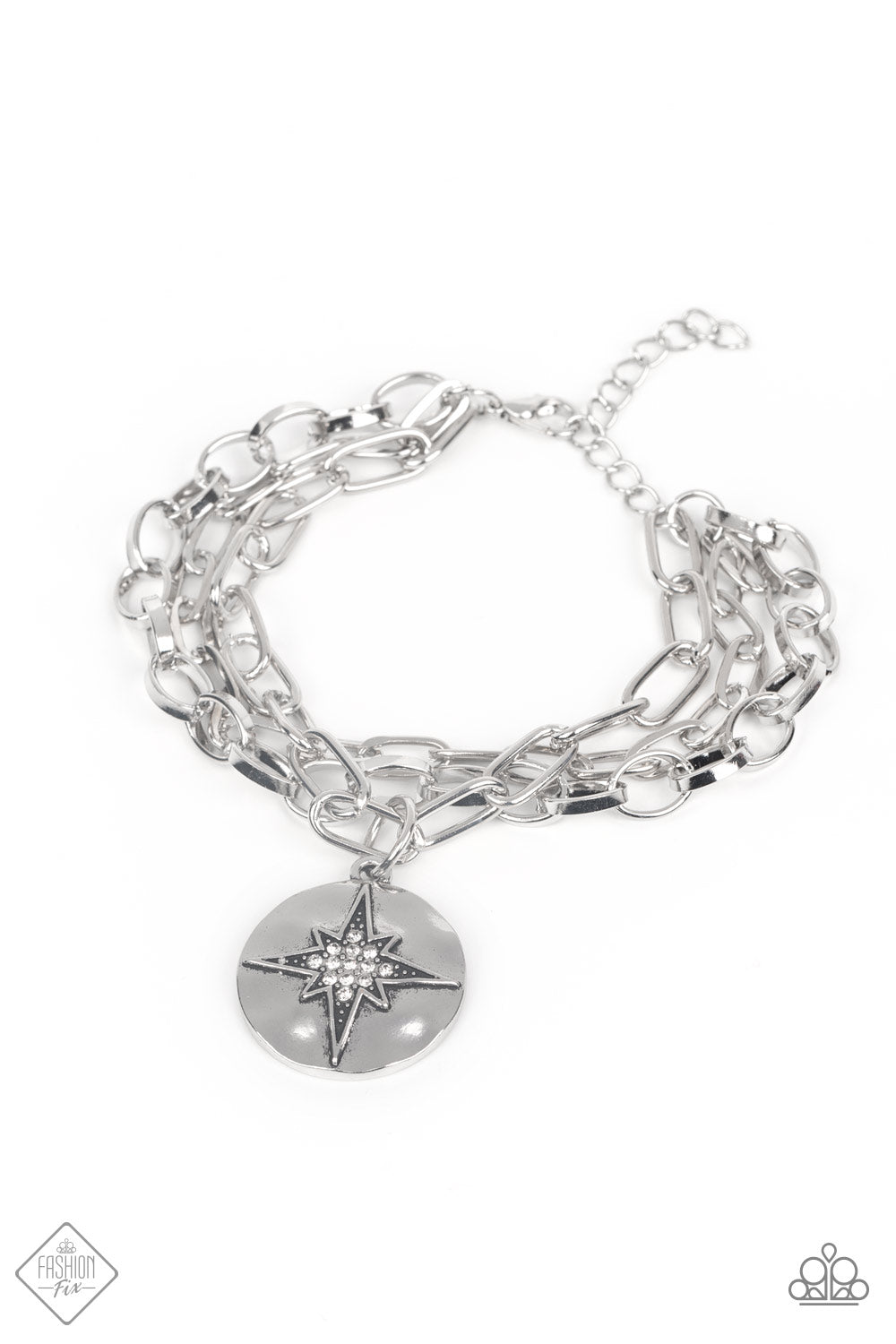 PAparazzi Bracelets -  True North Twinkle - White (Fashion Fix April 2022)