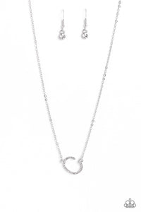 Paparazzi Necklace -INITIALLY Yours - C - White