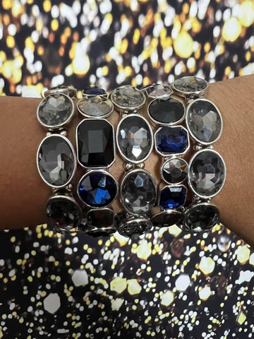 Paparazzi Bracelets - Extra Exposure Multi & Diva In Disguise Silver SweetStack Set- Multi