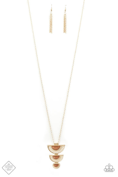 Paparazzi  Necklace- Serene Sheen - Gold