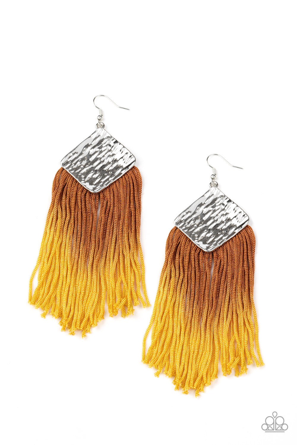 Paparazzi Earrings - DIP The Scales - Yellow