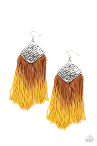 Paparazzi Earrings - DIP The Scales - Yellow