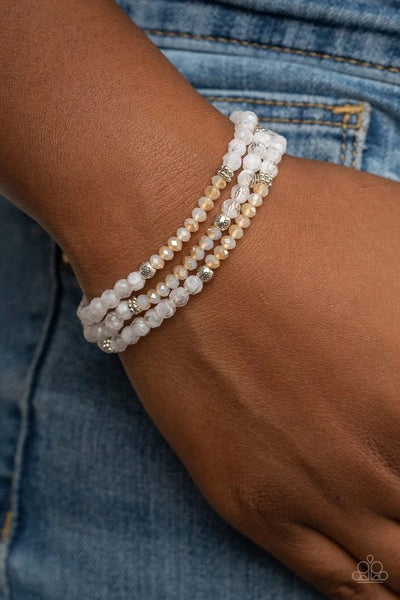 Paparazzi Bracelets -  How Does Your Garden GLOW - White