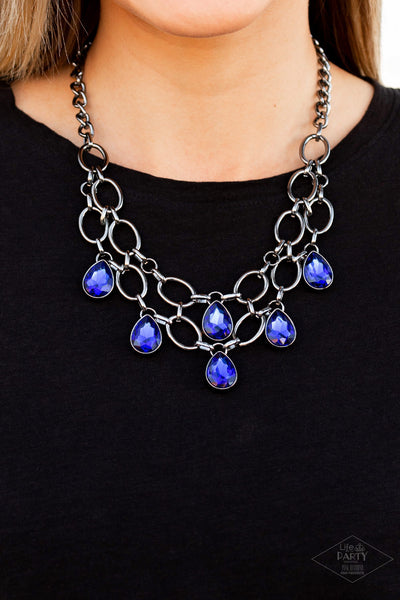 Paparazzi  Necklace- Show-Stopping Shimmer - Blue - SHOPBLINGINGPRETTY