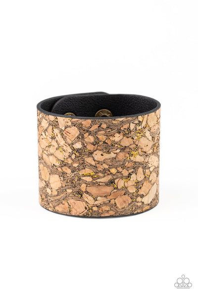 Paparazzi Bracelet - Cork Congo - Brass