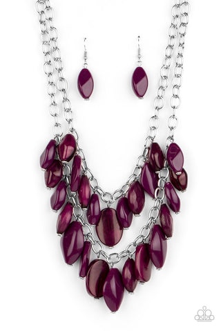 Paparazzi Necklaces -  Palm Beach Beauty - Purple