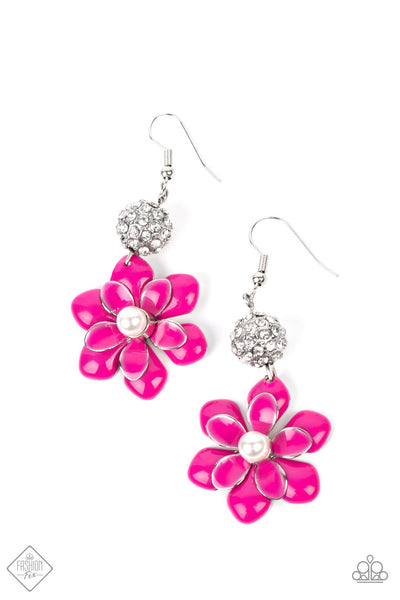 Paparazzi  Glimpses Of Malibu Earrings - Bewitching Botany - Pink (September 2022 Fashion Fix)