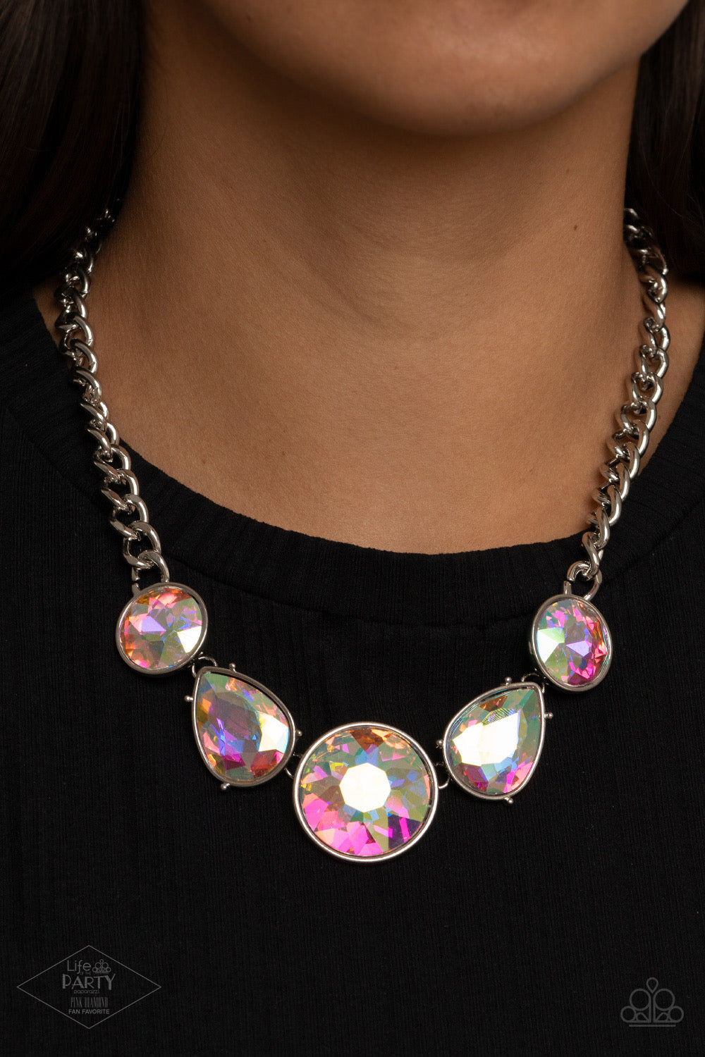 Paparazzi Necklace - All The World's My Stage - Multi (Pink Diamond Exclusive)