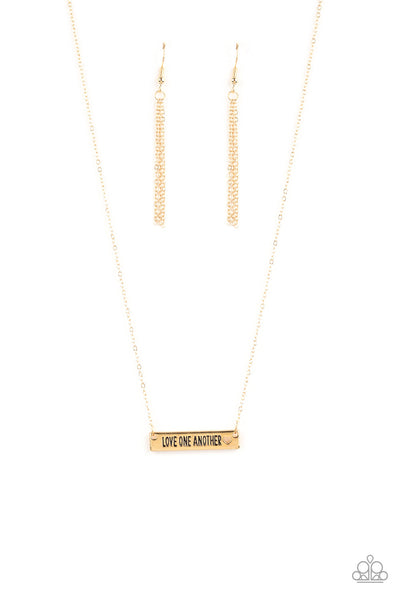 Paparazzi Necklace- Love One Another- Gold - SHOPBLINGINGPRETTY