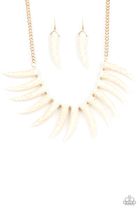 Paparazzi Necklaces - Tusk Tundra - White