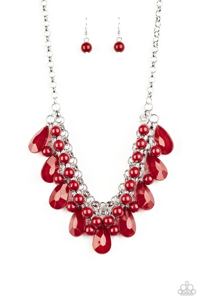 Paparazzi Necklaces  -  Endless Effervescence - Red