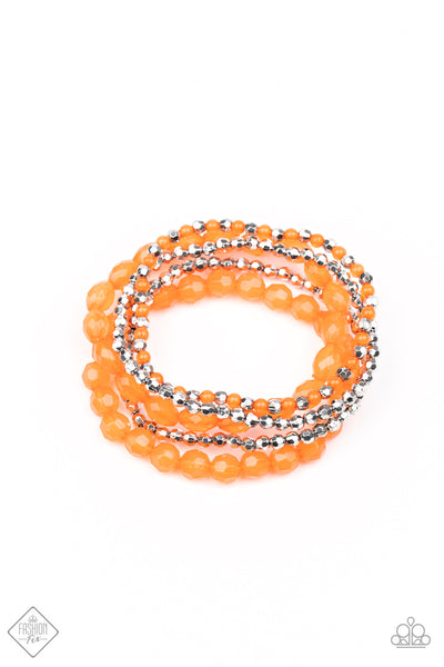 Paparazzi Bracelet - Sugary Sweet - Orange - SHOPBLINGINGPRETTY