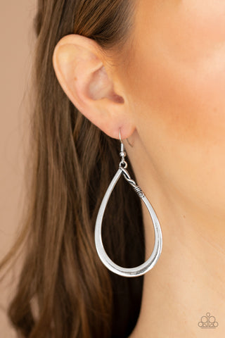 Paparazzi Earrings - Very Enlightening - Silver - SHOPBLINGINGPRETTY