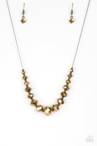 Paparazzi Necklaces-  Crystal Carriages - Brass