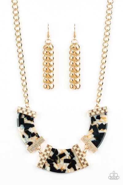 Paparazzi Necklace - HAUTE-Blooded - Black - SHOPBLINGINGPRETTY