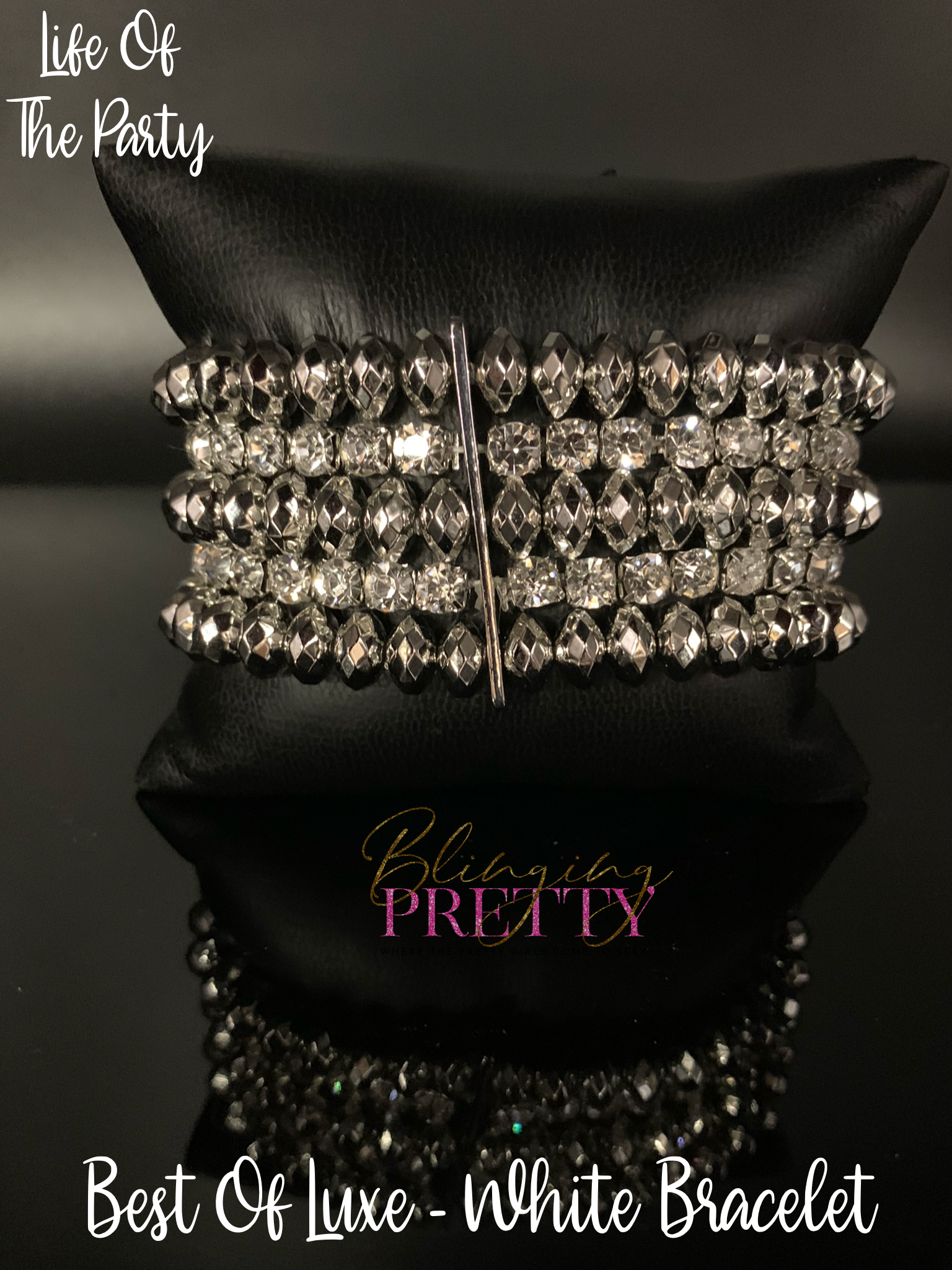 Paparazzi Bracelets - Best Of LUXE - White (March 2021 Life Of The Party)