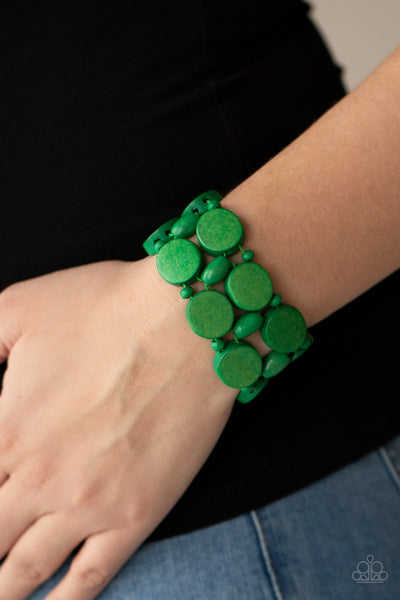 Paparazzi Bracelets - Beach Bravado - Green