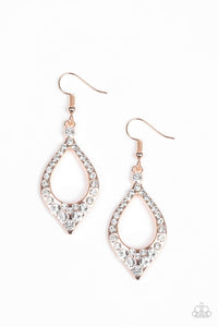 Paparazzi Earrings - Finest First Lady - Rose Gold - SHOPBLINGINGPRETTY